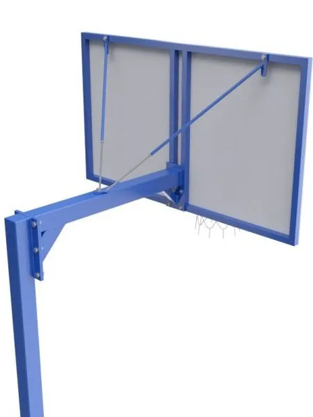 Баскетбольная стойка разборная одноопорная с игровым щитом 1800х1050 мм и массовым кольцом