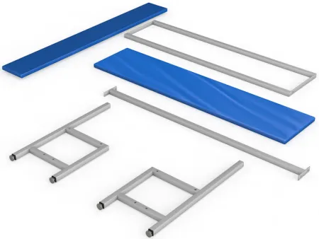Скамейка для раздевалки со спинкой, мягкая