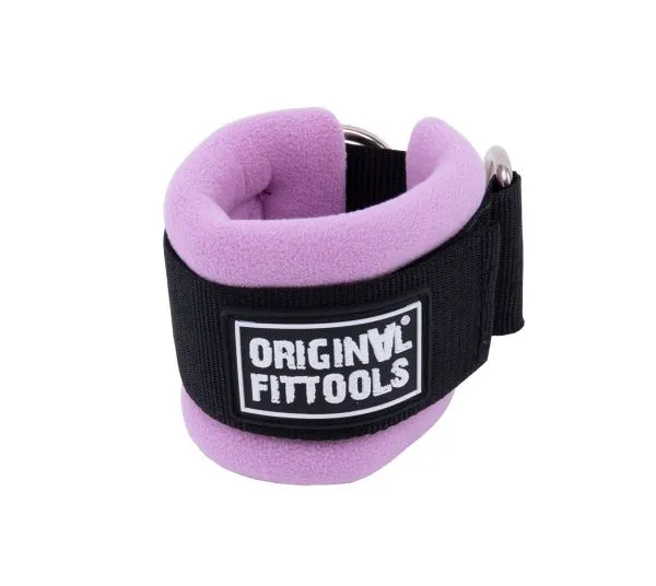 Ремень для тренировки мышц рук регулируемый фиолетовый (D-кольцо)