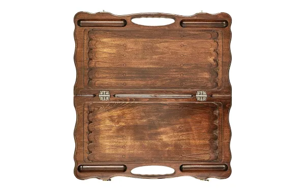 Нарды резные "Лев 2" с ручкой 60, Haleyan