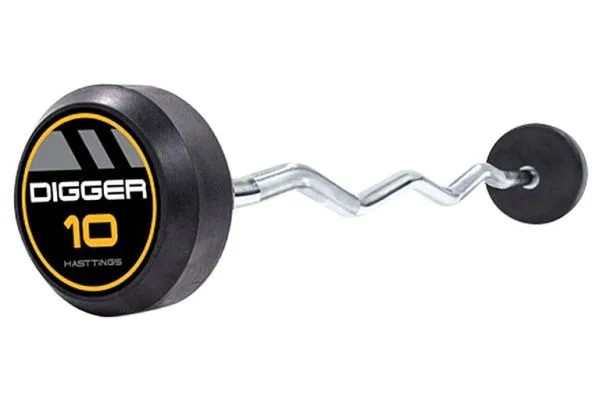 Комплект изогнутых фиксированных обрезиненных штанг 5 шт от 10 до 20кг