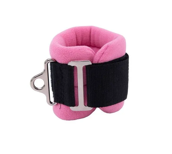 Ремень для тренировки мышц бедра и ягодиц регулируемый розовый (F0-кольцо)