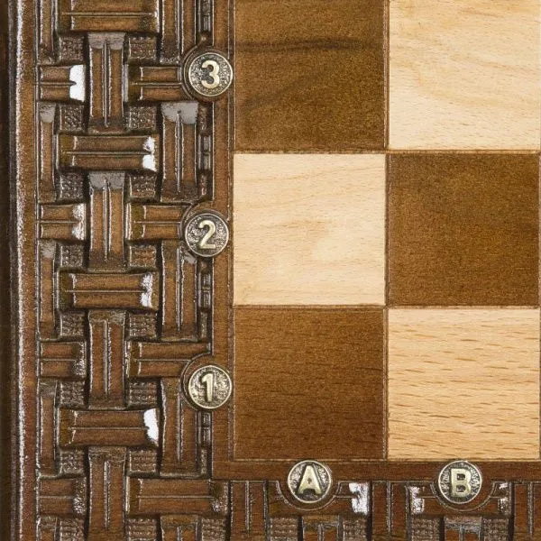 Шахматы + нарды резные"Армянский Орнамент" 50, Haleyan