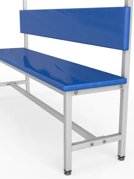 Скамейка для раздевалки с вешалкой односторонняя (настил ЛДСП)