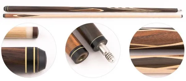 Кий для русского бильярда 2-pc наборный «Москва-3» (сонокелин, граб)