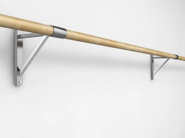 Станок балетный настенный однорядный из нержавеющей стали