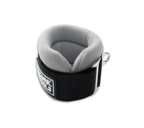 Ремень для тренировки мышц бедра и ягодиц регулируемый серый (F0-кольцо)