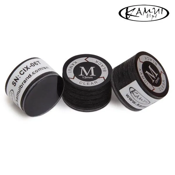 Наклейка для кия Kamui Clear Black ø13мм Medium 1шт.