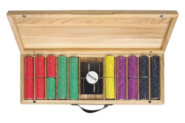 Набор для покера Valentino Ceramic на 500 фишек в кейсе из ясеня v2, Partida