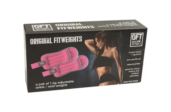 Комплект утяжелителей весом 1 кг (пара) розовые