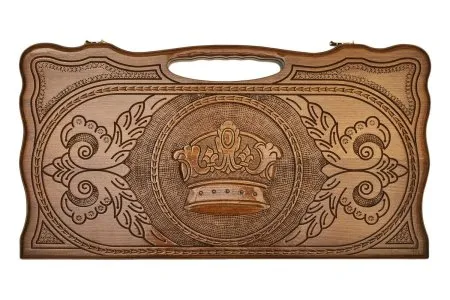 Нарды резные "Корона" с ручкой, Haleyan