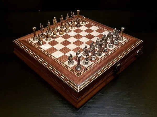 Шахматы "Илиада мини" орех антик