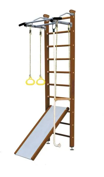 Шведская стенка Kampfer Ride Ceiling (№2 Ореховый Стандарт белый антик турник)