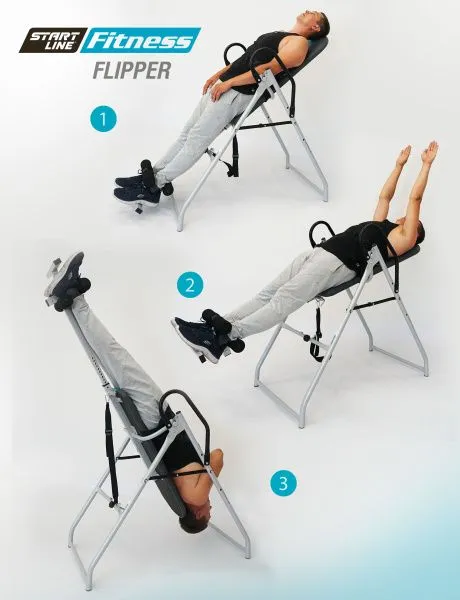 Инверсионный стол FLIPPER сине-бирюзовый с подушкой