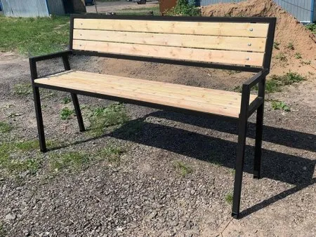 Скамья для улицы "Чайка" со спинкой