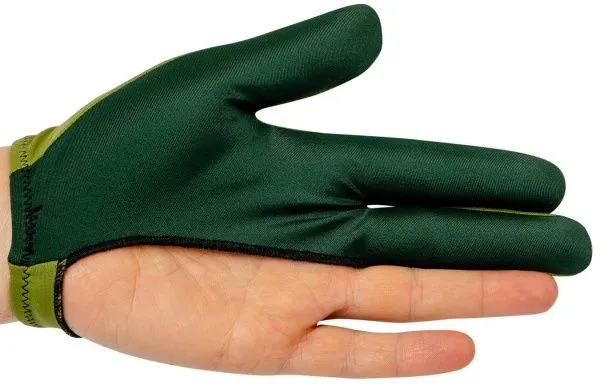 Бильярдная перчатка для кия Renzline Longoni из коллекции «младших» упрощенных моделей, зеленая