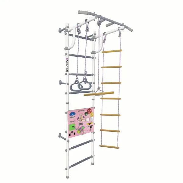 Шведская стенка Midzumi Banji Kabe Busyboard (снежный барс и бизиборд розовый)