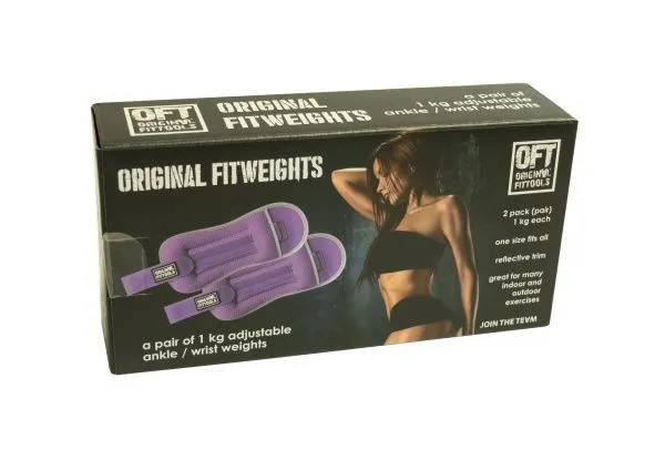 Комплект утяжелителей весом 1 кг (пара) сиреневые