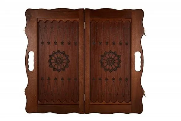 Нарды кожаные РФН "Золото" средние в дипломате