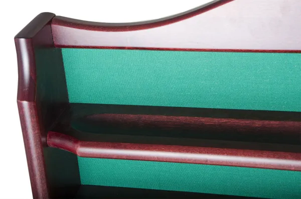 Полка для шаров навесная махагон с сукном