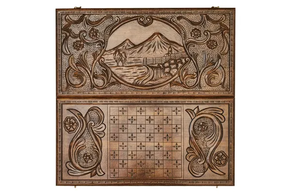 Нарды резные "Монастырь у Арарата", Mkhitaryan