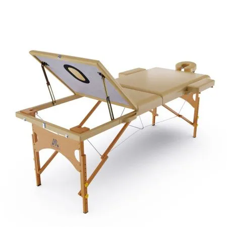 Массажный стол DFC NIRVANA, Relax Pro , дерев. ножки, цвет бежевый (Beige)