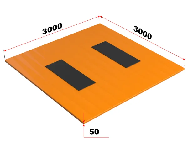 Помост тяжелоатлетический 3х3х0,05м тренировочный