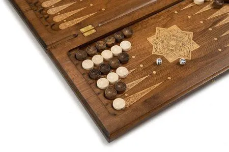 Нарды резные "Золотой узор 3" 50, Mirzoyan