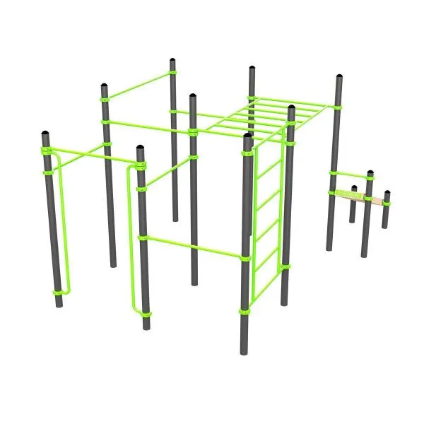 W226 Воркаут (поручни, 7 перекладин, рукоход клас., шведская стенка, наклонная скамья) ZAVODSPORTA