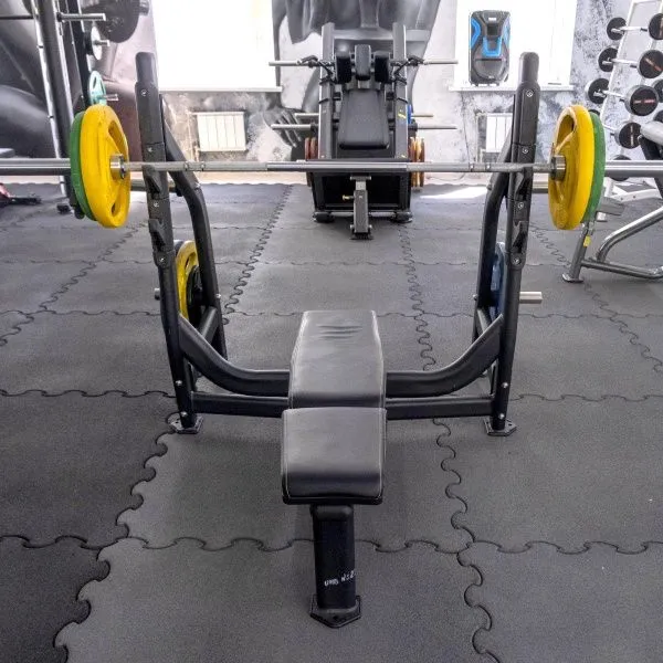 Скамья для жима Realleader FW-1001 (черная рама, бордовая обивка)