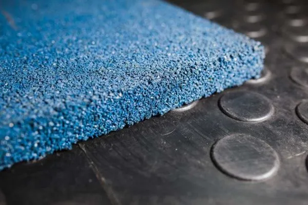 Напольное резиновое покрытие 1000х1000х30 мм (цвет - синий)