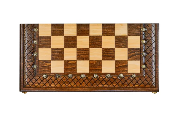 Шахматы + нарды резные "Эндшпиль 1" 60, Simonyan