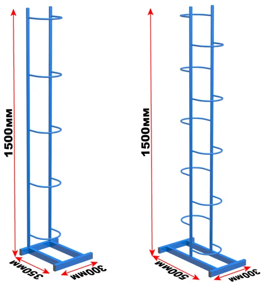 Стойка для мячей, размер 150х30х35 см (односторонняя, на 5 мячей)