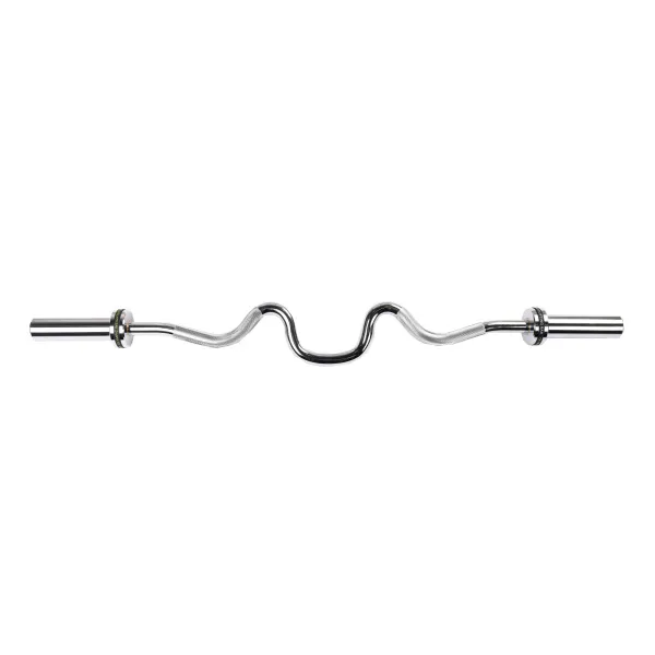 Гриф для штанги EZ-образный (до 150 кг, замки-пружины) D50 мм PROFI-FIT