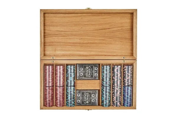 Набор для покера Casino Royale на 500 фишек в дубовом кейсе, Partida