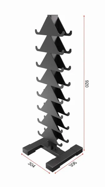 Стойка для гантелей вертикальная (16 мест)