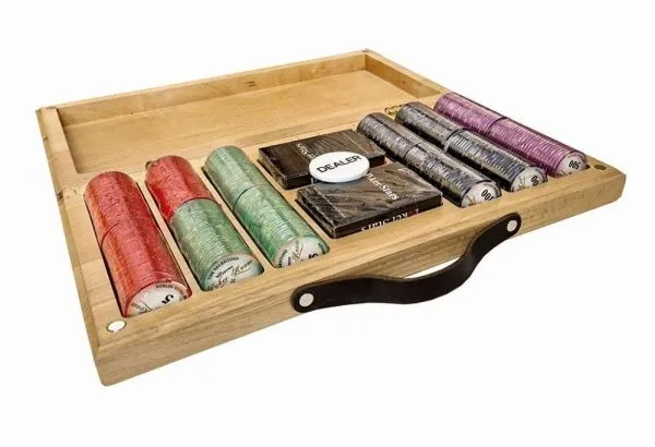 Набор для покера Valentino Ceramic на 300 фишек в кейсе из бука, Partida