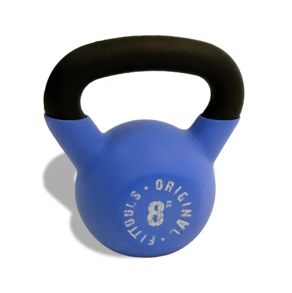 Гиря 8 кг обрезиненная синяя