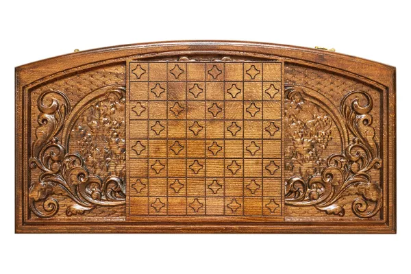 Нарды резные "Тройка Лошадей узор", Ustyan