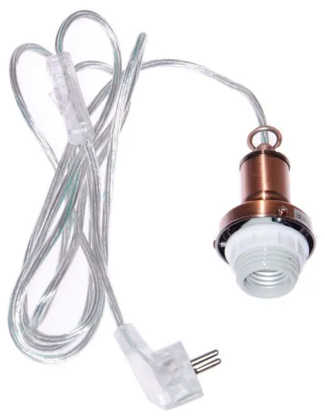 Лампа на один плафон «Crown» (бронзовая чашка, бронзовый плафон D38см)