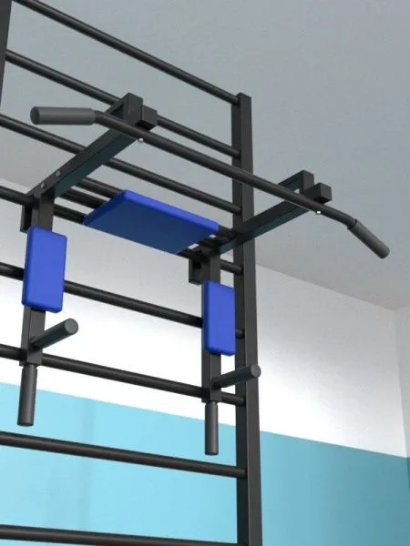 Шведская стенка цельносварная напольная с брусьями 3 в 1 (тип 1)