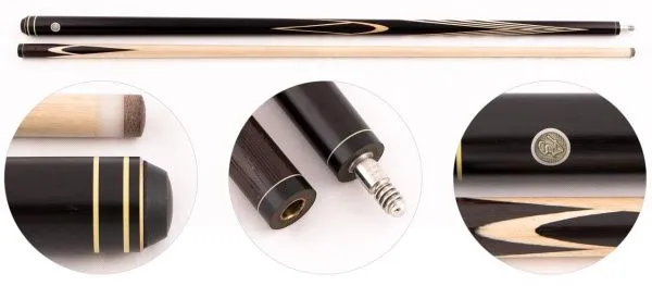 Кий для русского бильярда 2-pc наборный «Москва-3» (черный граб, граб)