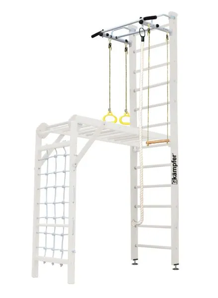Шведская стенка Kampfer Union Ceiling (№6 Жемчужный Высота 3 м белый турник)
