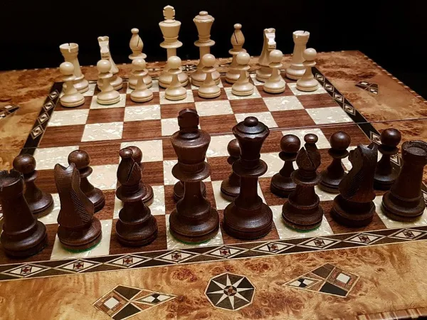 Шахматы - нарды "Константа 50 см" клен антик