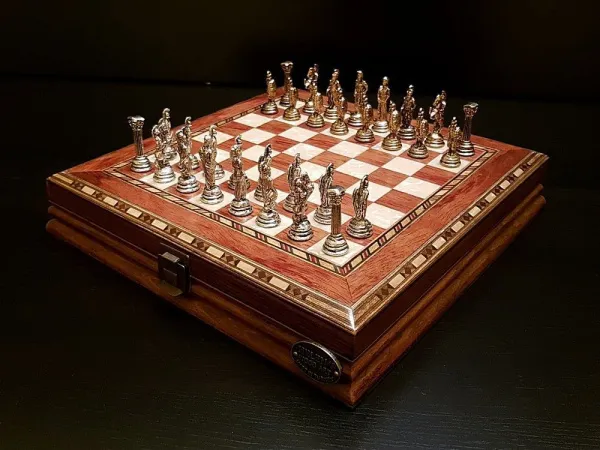 Шахматы "Илиада мини" роза антик