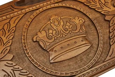 Нарды резные "Корона" с ручкой, Haleyan