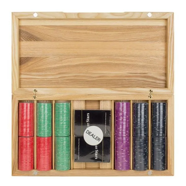 Набор для покера Valentino Ceramic на 300 фишек в кейсе из ясеня v2, Partida