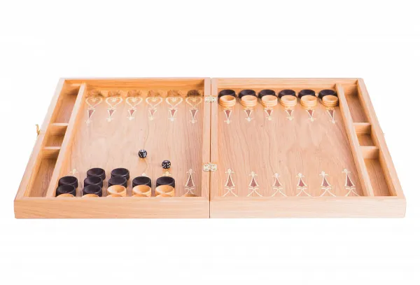 Шахматы + Шашки + Нарды 45мм, дуб