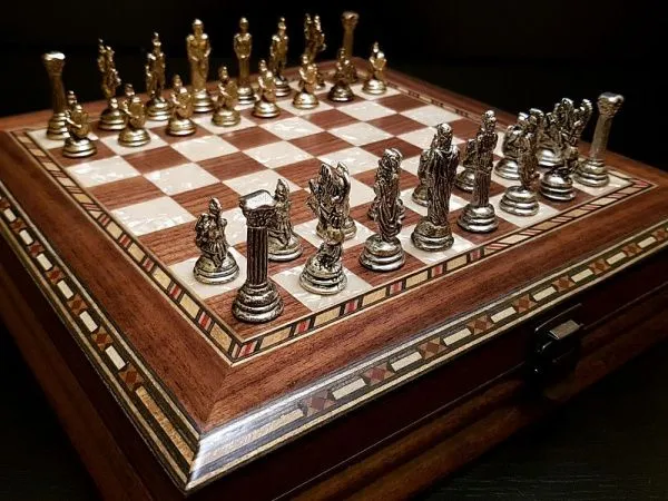 Шахматы "Илиада мини" орех антик