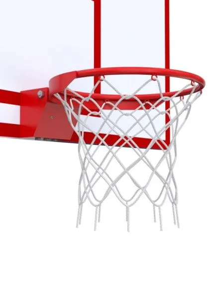 Баскетбольная стойка двухопорная с игровым щитом 1800х1050 мм и массовым кольцом